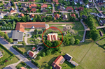 Die Kindertagesstätte Grußendorf, eingezeichnet auf einer Luftaufnahme